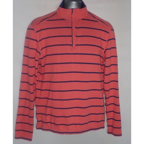Southern Tide Sweater Mens S  Striped Sweatshirt Pullover‎ 1/4 Zip Preppy Cotton - Picture 1 of 7